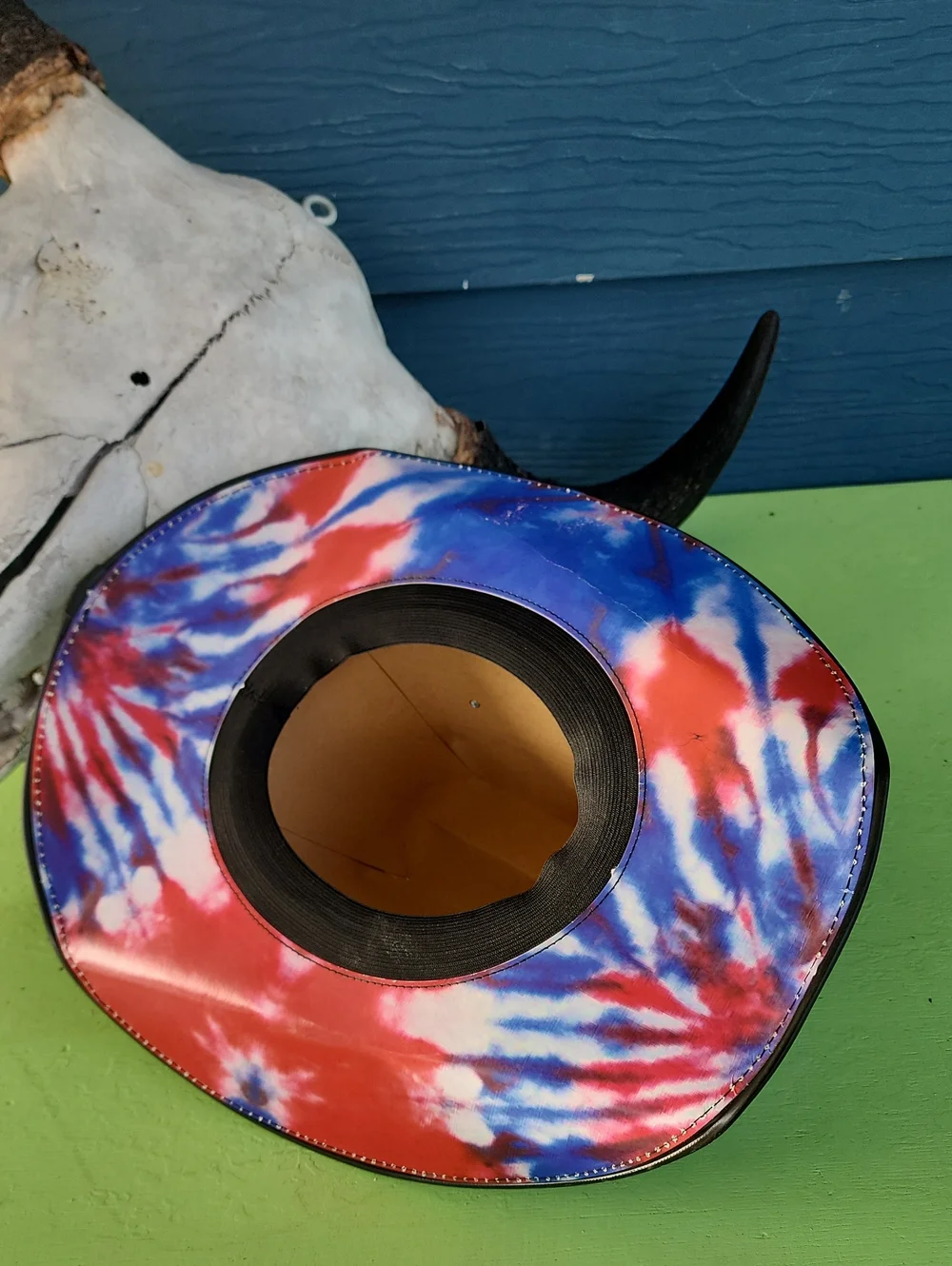 Bud Light Seltzer Americana Tie-Dye Cardboard Cowboy Hat OSFM Festival